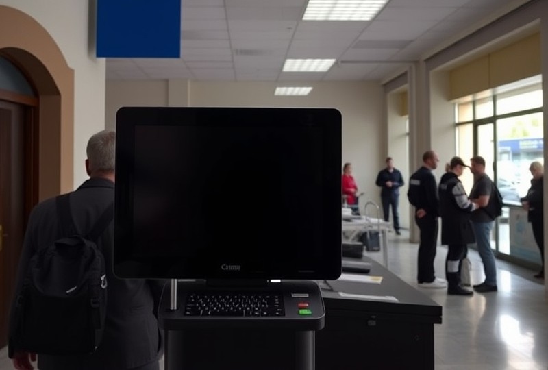 Antes — Terminal fuera de servicio en horario de alta demanda: la espera se traslada a la caja.